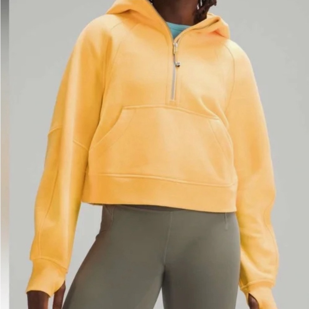 Lululemon Athletica Vibrant orange Cropped Oversized Hoodie